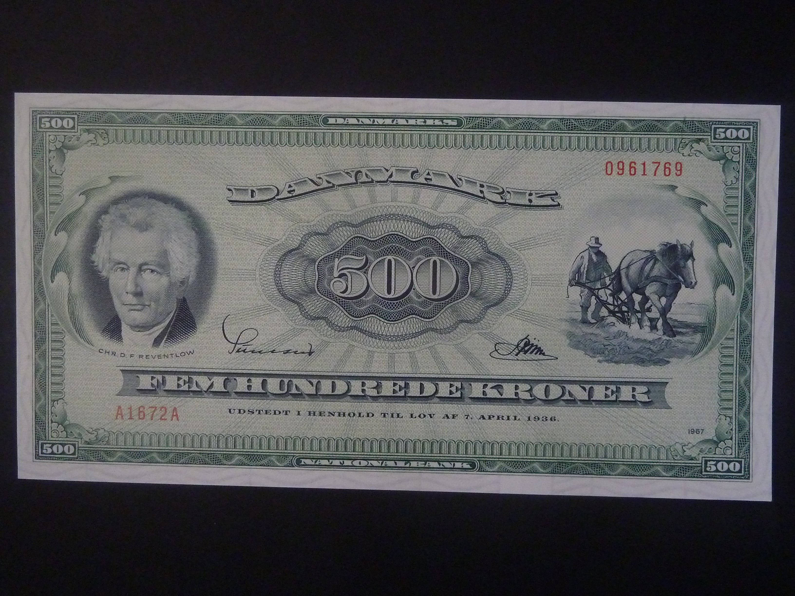 500 Kroner 1967, BNB. B917c, Pi. 47