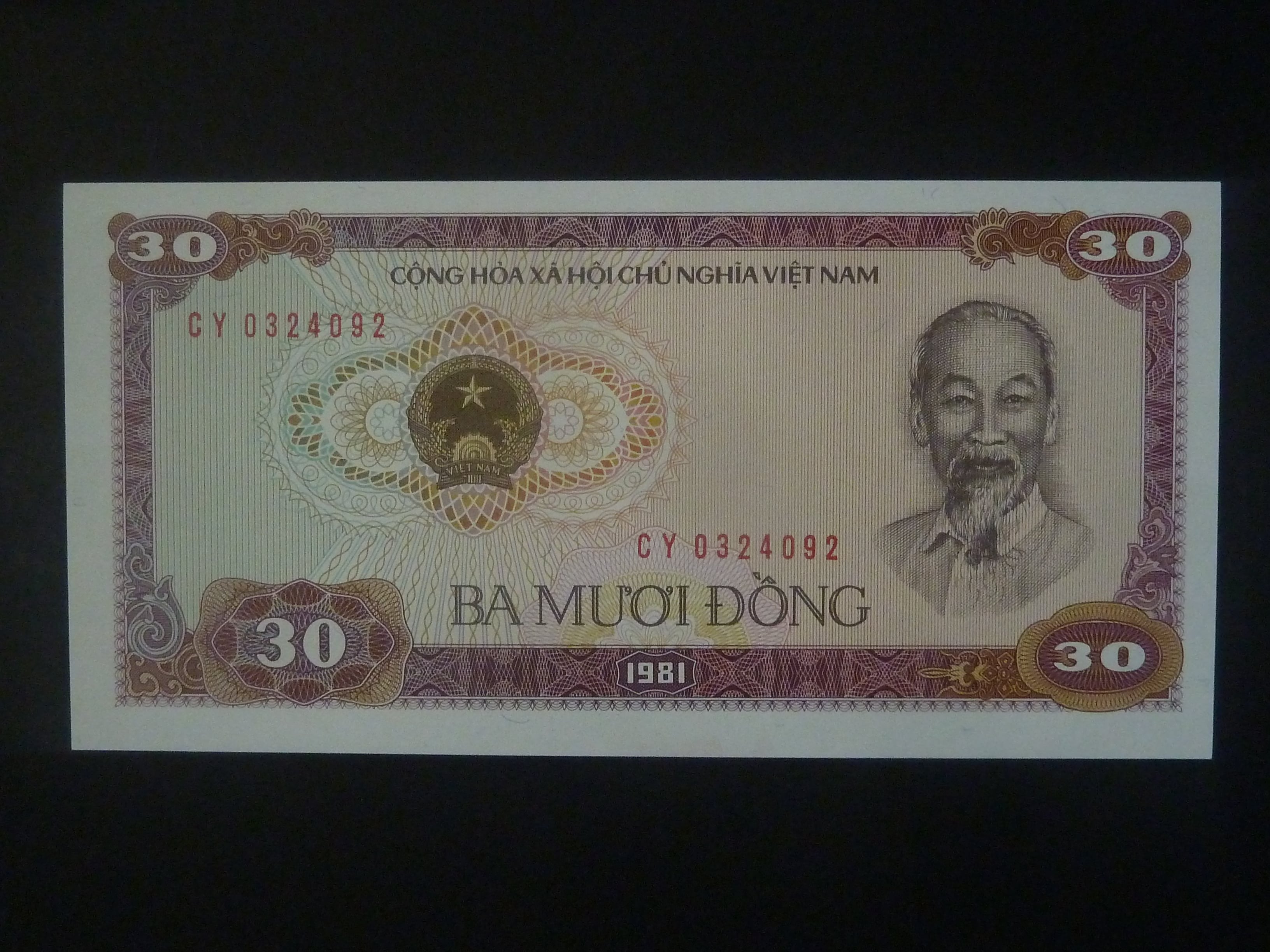 VIETNAM JIŽNÍ,30 Dong 1981, BNB. B315b, Pi. 87