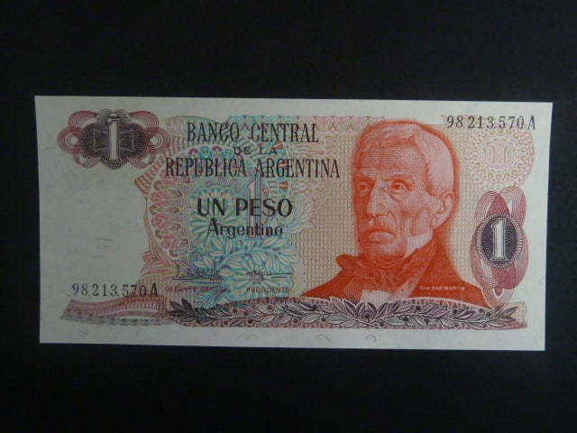 ARGENTINA, 1 Peso 1984, BNB. B364b, Pi. 311