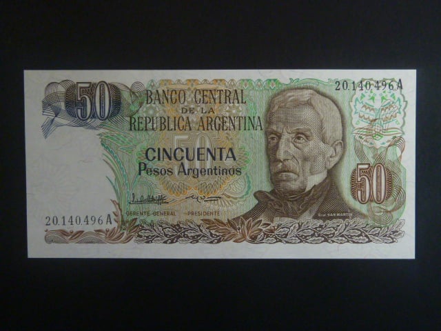 ARGENTINA, 50 Pesos 1985, BNB. B367b, Pi. 314