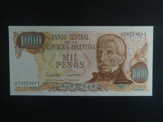 ARGENTINA, 1000 Pesos 1982, BNB. B357i, Pi. 304