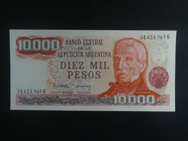 ARGENTINA, 10000 Pesos 1982, BNB. B359d, Pi. 306