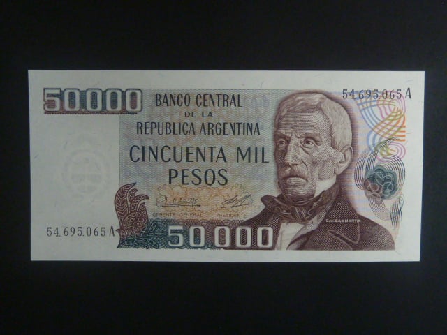 ARGENTINA, 50000 Pesos 1982, BNB. B360a, Pi. 307