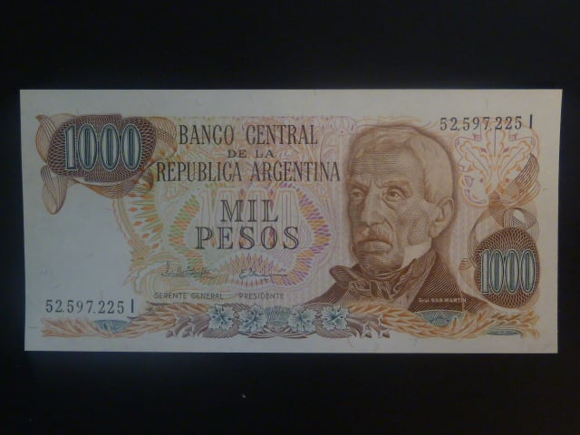 ARGENTINA, 1000 Pesos 1981, BNB. B357f, Pi. 304