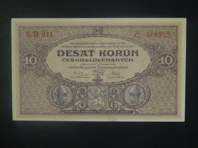 10 Kč 1927 série B 011