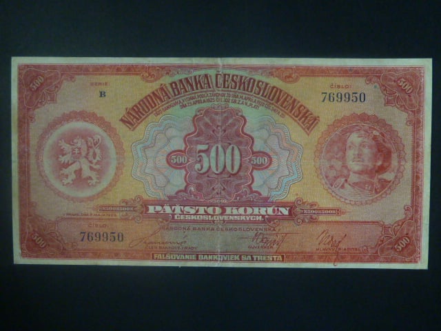 500 Kč 1929 série B