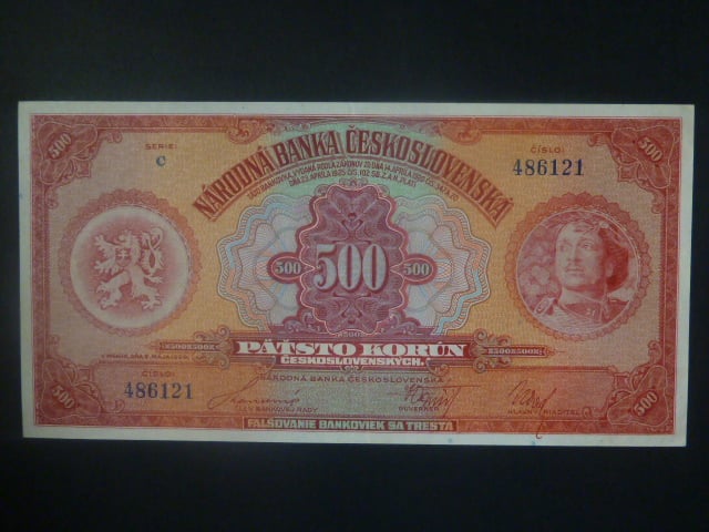 500 Kč 1929 série C