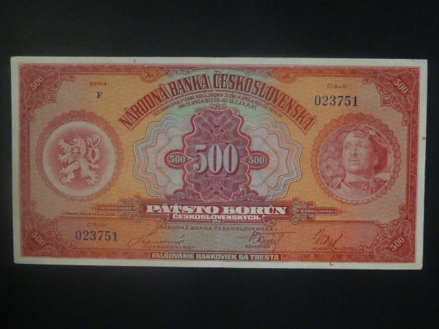 500 Kč 1929 série F