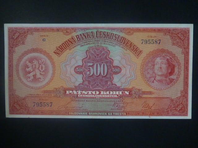 500 Kč 1929 série G