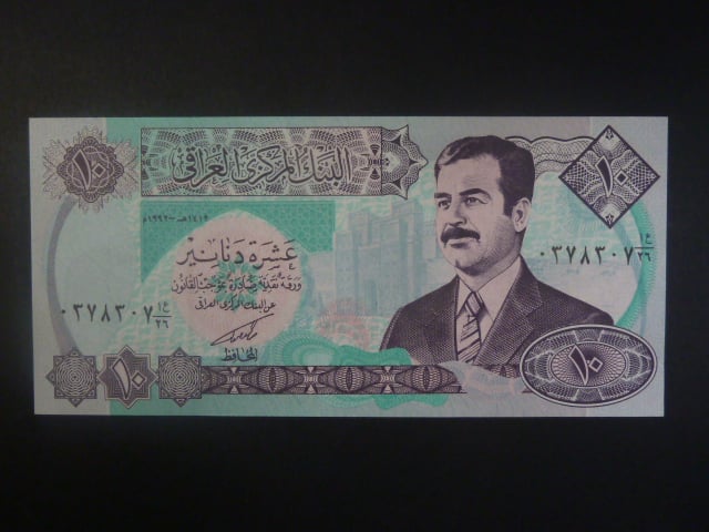 IRÁK, 10 Dinars 1992, BNB. B338a, Pi. 81