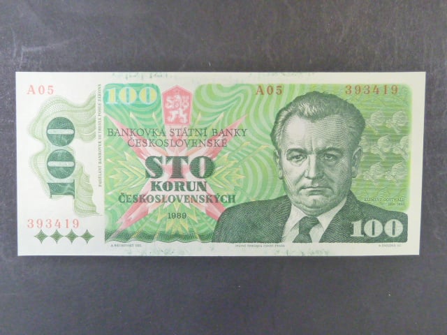 100 Kčs 1989 série A 05