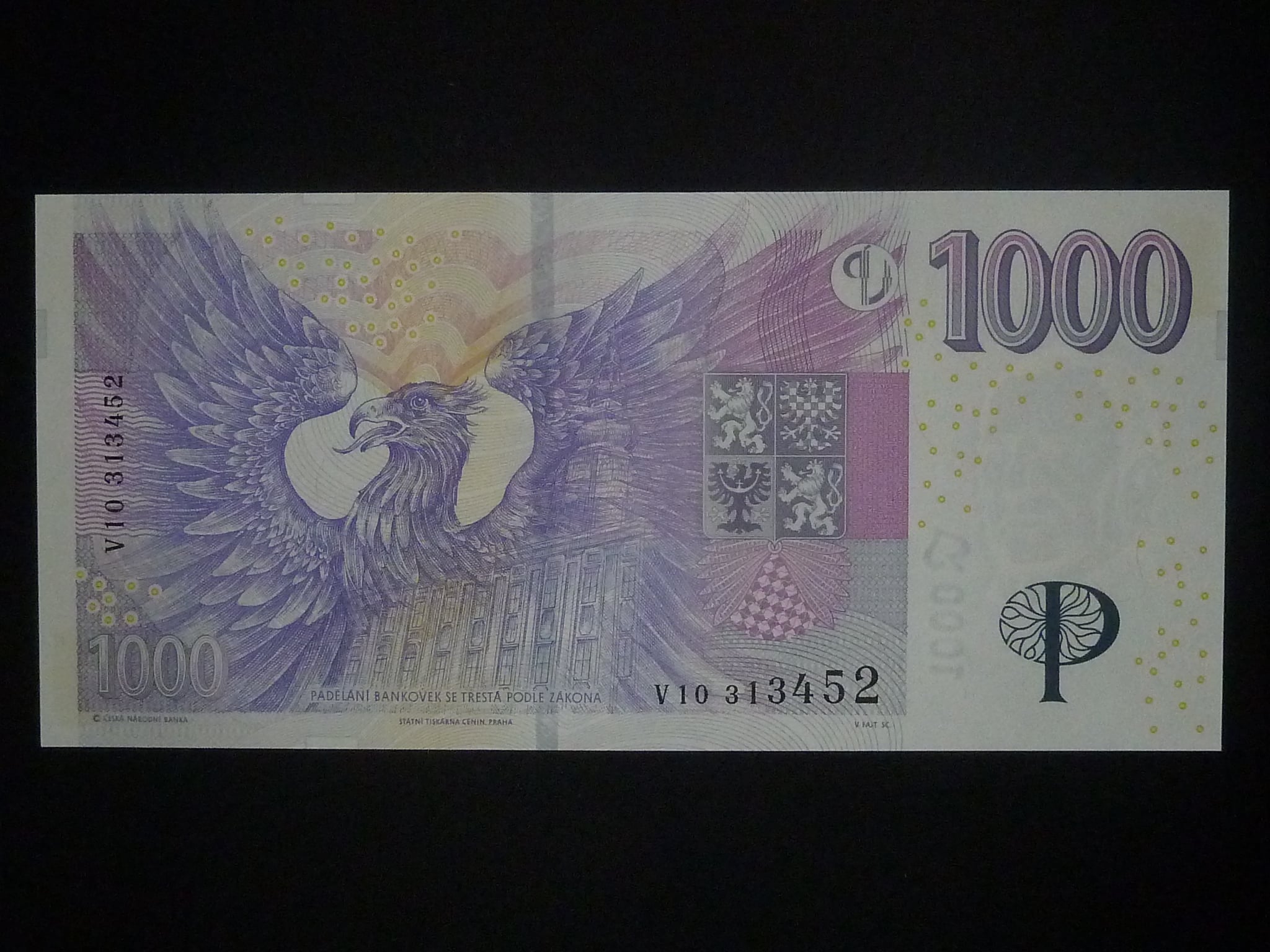 1000 Kč 2008 série V 10