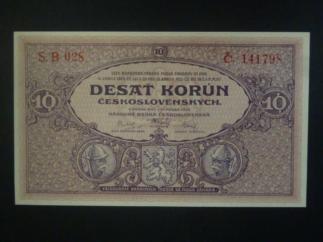 10 Kč 1927 série B 028