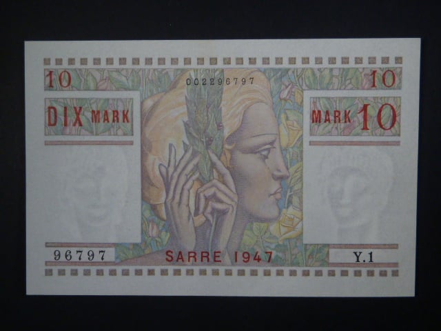 SÁRSKO, 10 Mark 1947, Ro. 870, Pi. 6, Grab. SAR-11