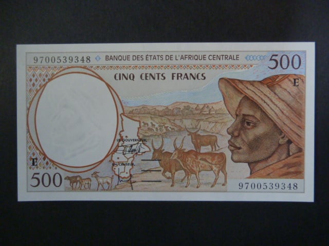 STŘEDOAFRICKÉ STÁTY-KAMERUN, 500 Francs 1997, BNB. B101Ed, P201E