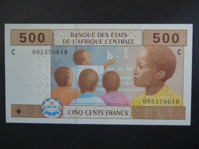 STŘEDOAFRICKÉ STÁTY-ČAD, 500 Francs 2002, BNB. B106Ca, Pi. 406C