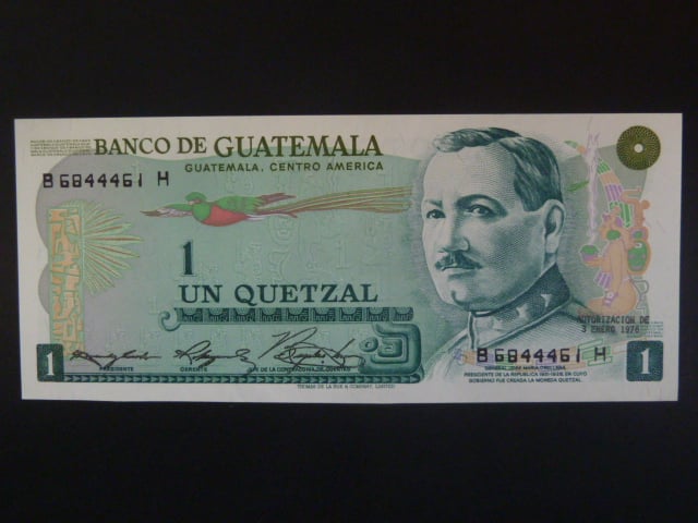 Guatemala, 1 Quetzal 1975, BNB. B543e, Pi. 59