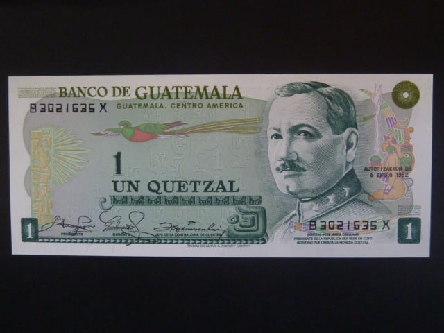 Guatemala, 1 Quetzal 1982, BNB. B543s, Pi. 59