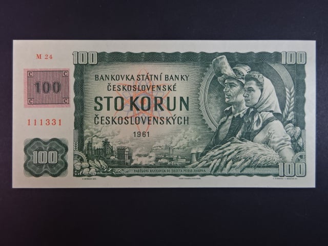 100 Kč 1961/1993 série M 24, kolek, poslední série