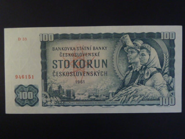 100 Kčs 1961 série D 33