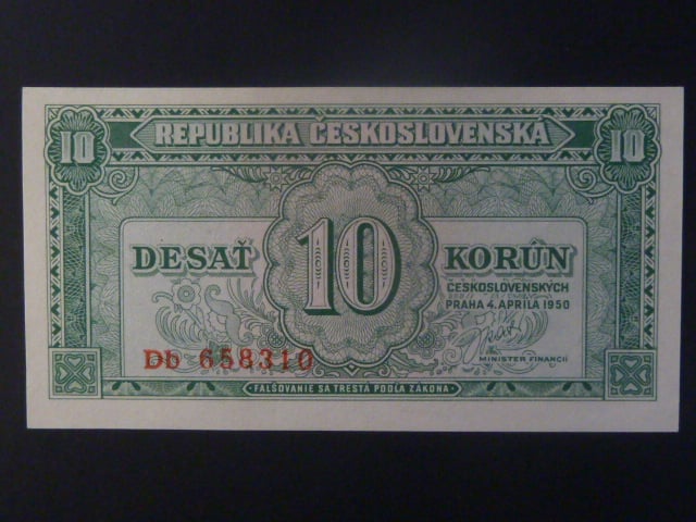 10 Kčs 1950 série Db