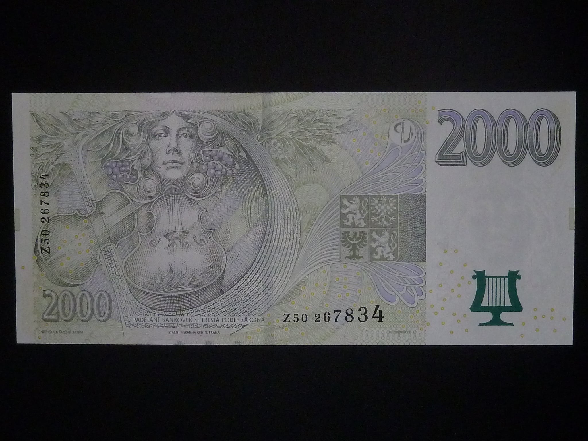 2000 Kč 2007 série Z 50