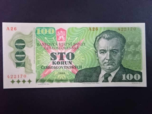 100 Kčs 1989 série A 26