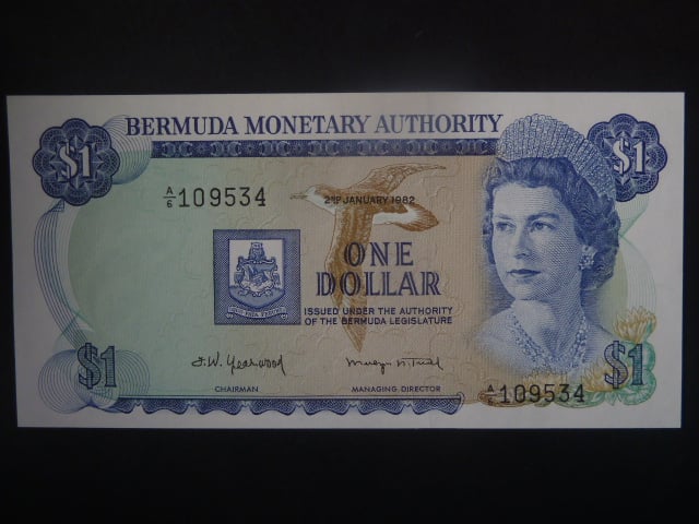 BERMUDY 1 Dollar 1982, BNB. B201e, Pi. 28