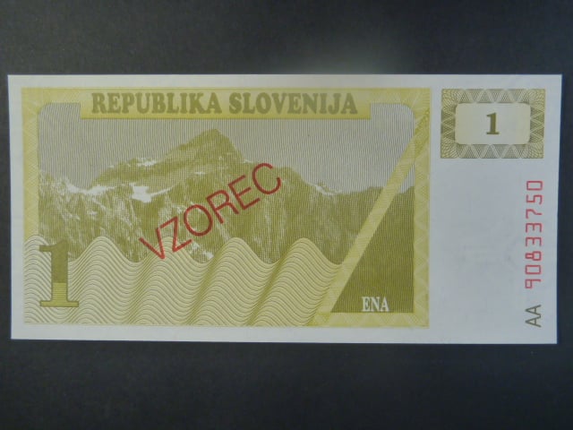 1 Tolar 1990, BNB. B201as2, Pi. 1, s přetiskem VZOREC