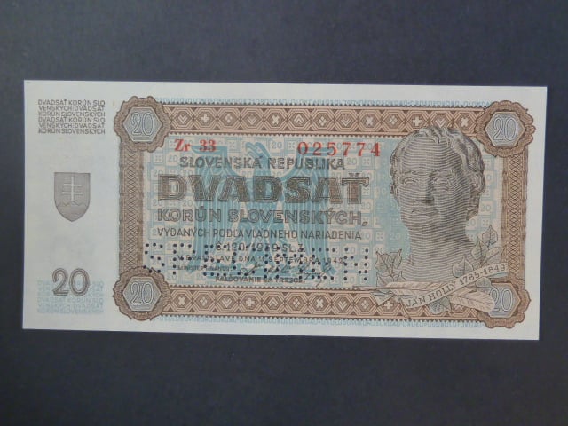 20 Ks 1942 série Zr 33 perf. SPECIMEN dole