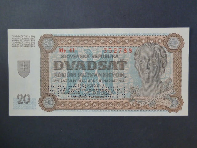 20 Ks 1942 série My 41 perf. SPECIMEN dole
