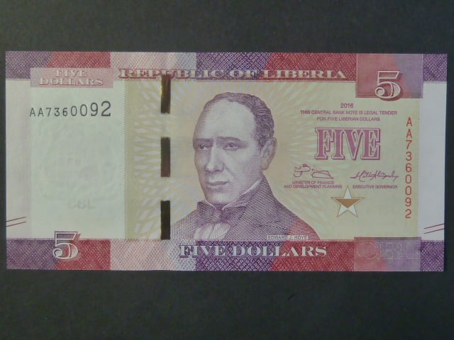 LIBÉRIE, 5 Dollars 2016, BNB. B311a, Pi. 31
