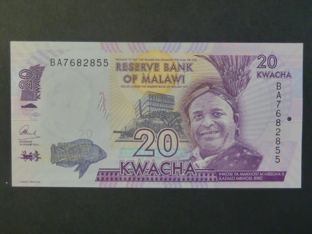 MALAWI, 20 Kwacha 2016, BNB. B157c, Pi. 63