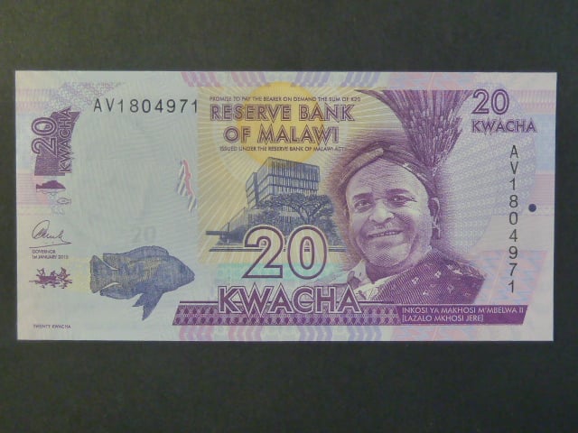 MALAWI, 20 Kwacha 2015, BNB. B157b, Pi. 63
