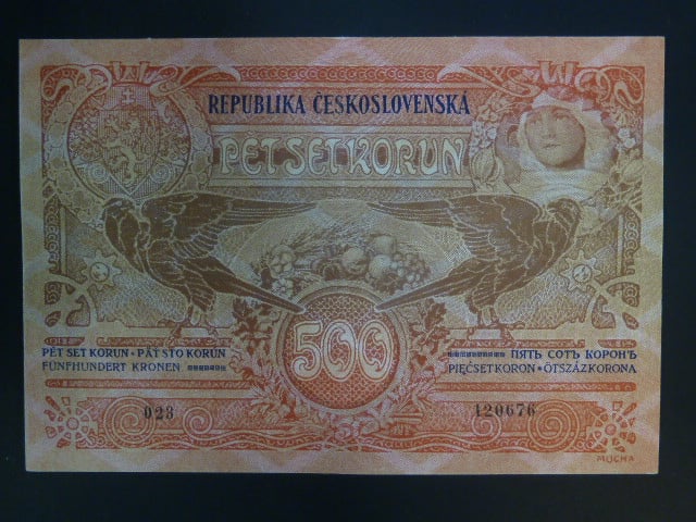 500 Kč 1919 série 023 padělek Meszáros