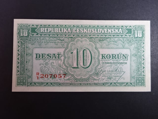 10 Kčs 1945 série R/Y