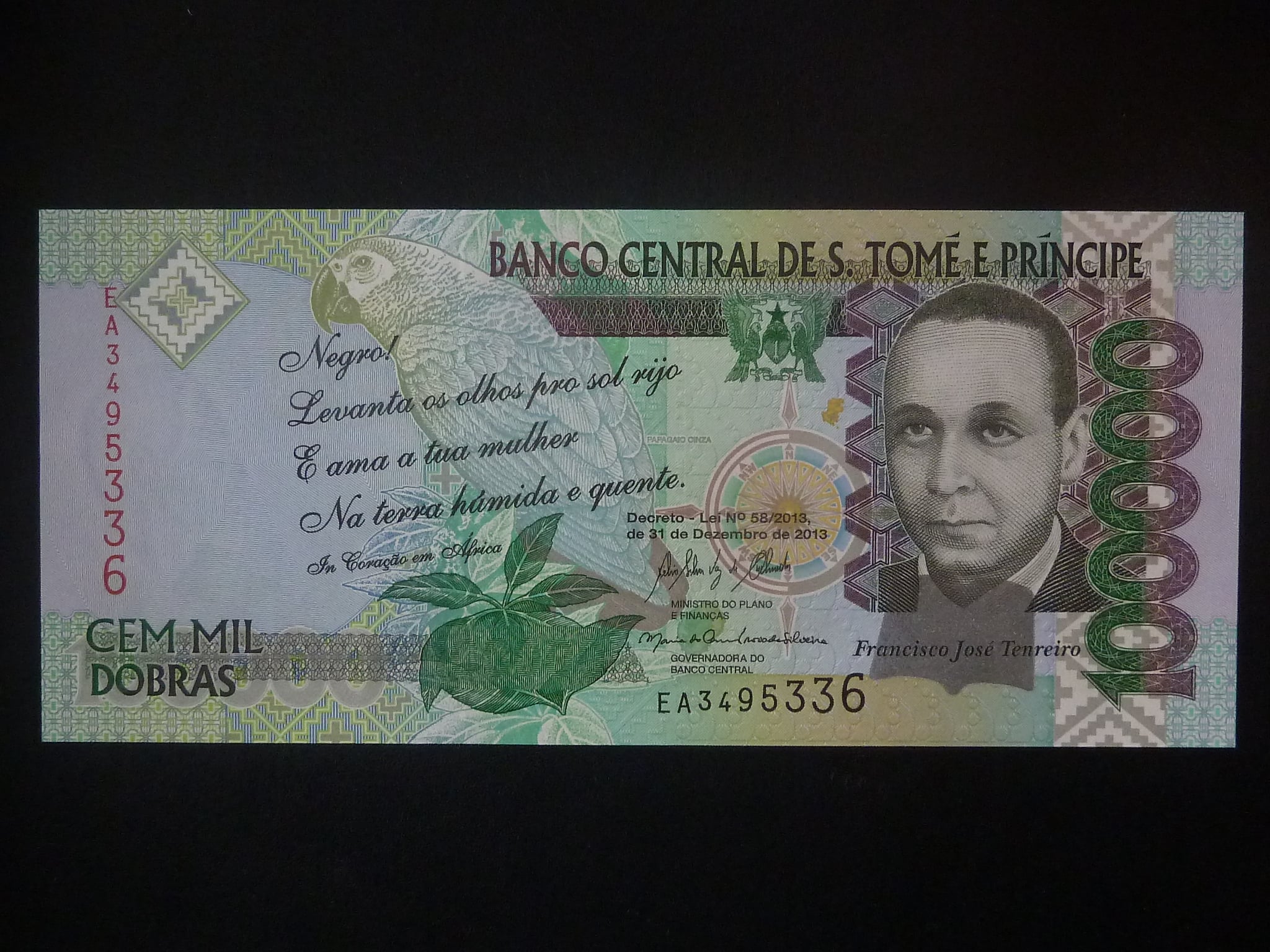 SVATÝ TOMÁŠ, 100.000 Dobras 2013, BNB. B307c, Pi. 69