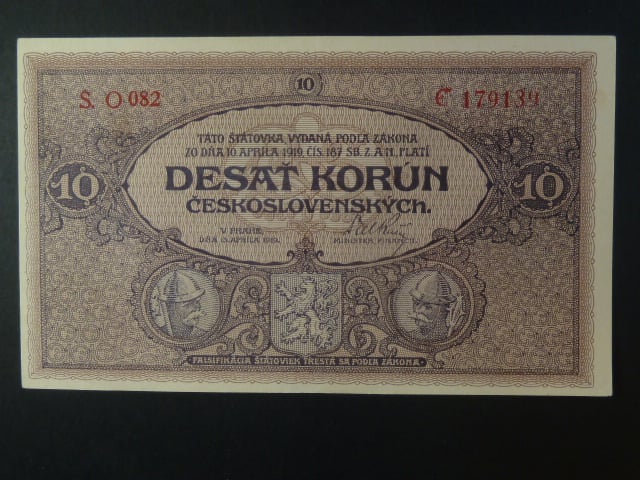 10 Kč 1919 série O 082