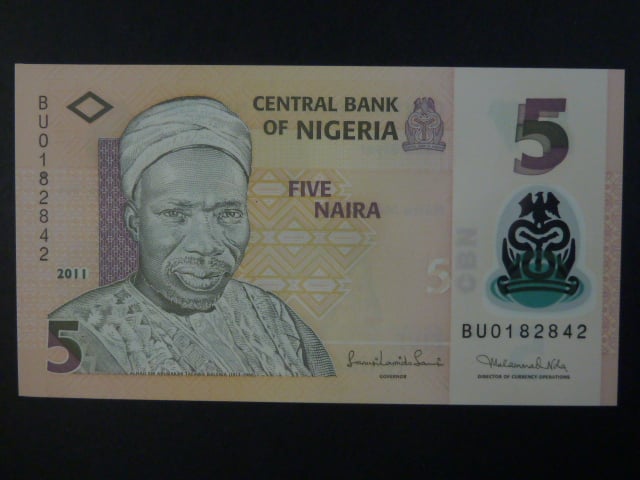 NIGÉRIE, 5 Naira 2011, BNB. B234d, Pi. 38