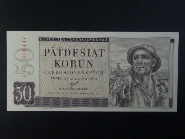 50 Kčs 1950 série B 45