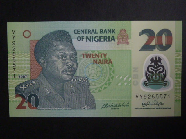 NIGÉRIE, 20 Naira 2007, BNB. B232c, Pi. 34