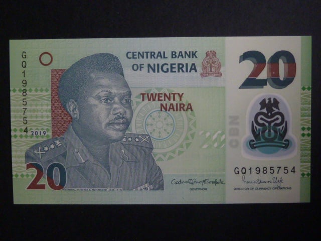NIGÉRIE, 20 Naira 2019, BNB. B232t, Pi. 34