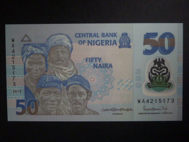 NIGÉRIE, 50 Naira 2019, BNB. B236l, Pi. 40