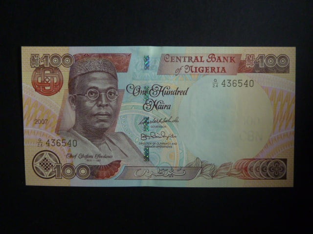 NIGÉRIE, 100 Naira 2007, BNB. B226h, Pi. 28
