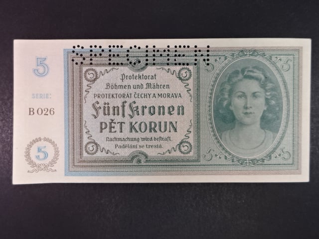5 K 1940 série B 026, perf. SPECIMEN