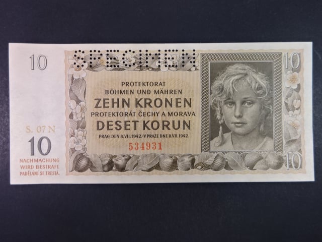 10 K 1942 série 07 N, perf. SPECIMEN