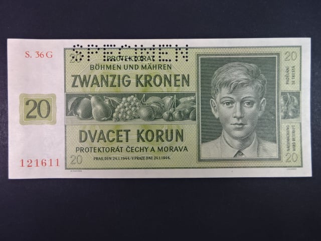 20 K 1944 série 36 G, perf. SPECIMEN