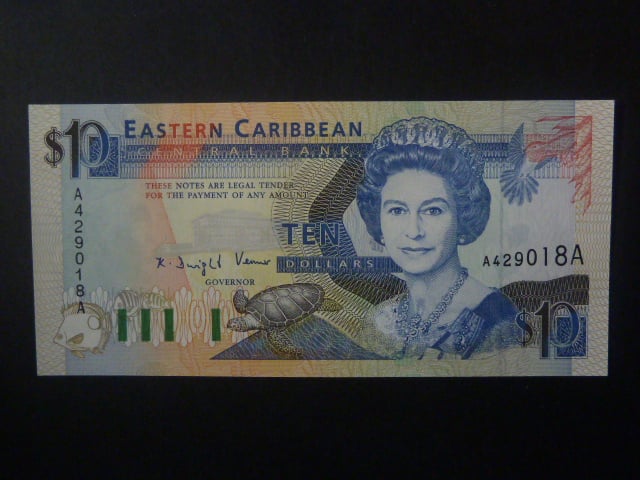 VÝCHODOKARIBSKÉ STÁTY, Antigua a Barbuda 10 Dollars 1993, BNB. B211a, Pi. 27