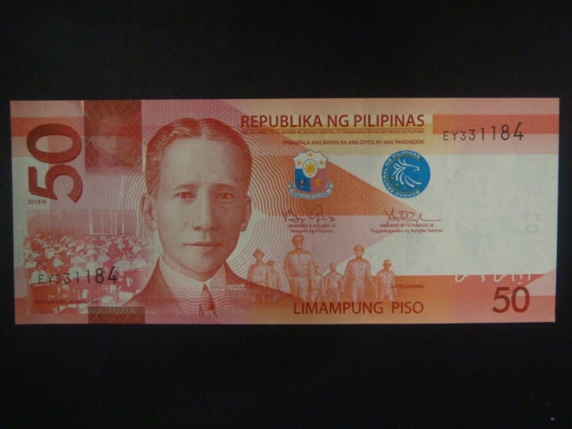 FILIPÍNY, 50 Piso 2016H, BNB. B1078i, Pi. 207