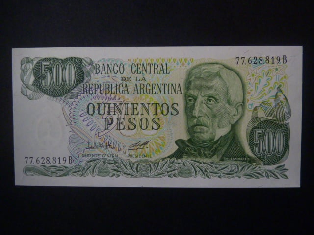 ARGENTINA, 500 Pesos 1979, BNB. B356d, Pi. 303